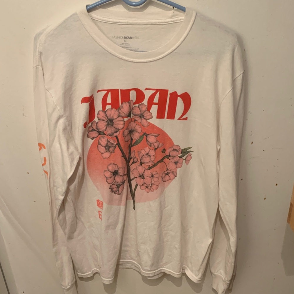 Fashion Nova Men Japan Cream Cotton Shirt SZ L
